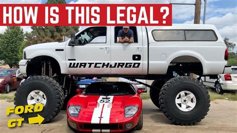 How Is This Monster Truck Ford F 350 Even Legal Youtube