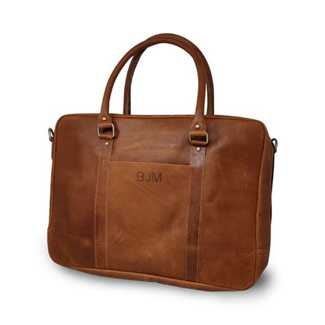 Genuine Leather Messenger Bag Laptop Shoulder Bag For Women Etsy
