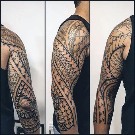 Polynesian Half Sleeve Tattoo Designs For Men Tribal Ideas