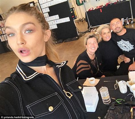 Yolanda Hadid Shares Shot Of Daughter Gigi Working On Tommy Hilfiger Collection Daily Mail Online