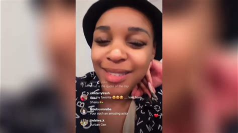 Instagram Live Of Mbali Who Plays Hlomu On The Wife Showmax