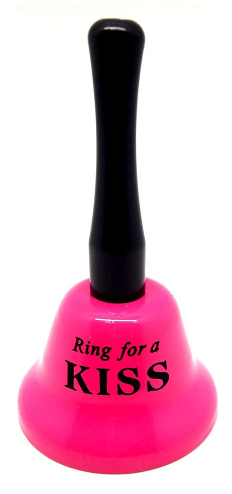 ring for kiss bell with stick handle for cheering at wedding events 5 1 inch pink bell with