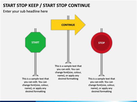 Start Stop Keep PowerPoint Template | SketchBubble