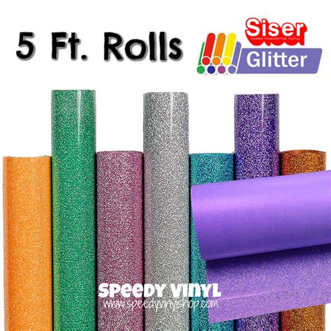 Siser Glitter Htv 5 Ft Roll Speedy Vinyl