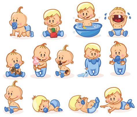 Bebês Vetoriais Para Cartões E Afins Arquivo Em Eps Baby Cartoon