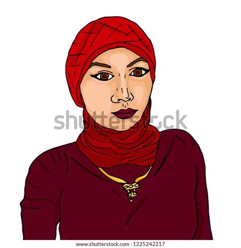 Muslim Girl Illustration Stock Illustration 1225242217 Shutterstock