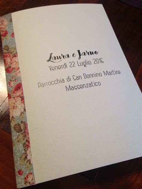 Canto per la processione dei doni vi domenica del t.o coro del santuario ss. Libretto messa country boho chic - Feste - Matrimonio - di Le Mani ... | su MissHobby
