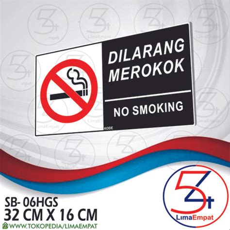 Jual No Smoking Lambang Dilarang Merokok Akrilik X Cm Besar Kota Bandung Lima Empat