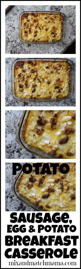 Sausage Egg And Potato Breakfast Casserole Recipe Mix And Match Mama