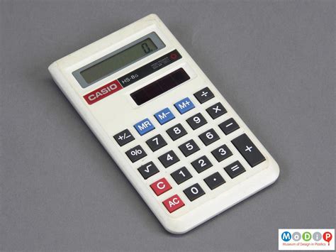 Difficult decisions can be made with accuracy for comparatively little cost. Casio HS-8G calculator | Museum of Design in Plastics