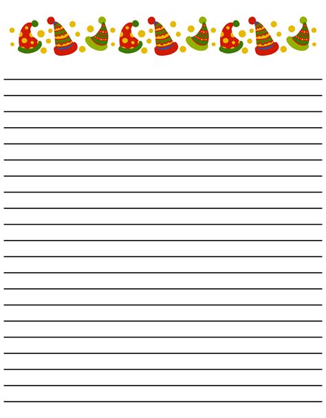5 Best Images Of Free Printable Christmas Border Lined Writing Paper