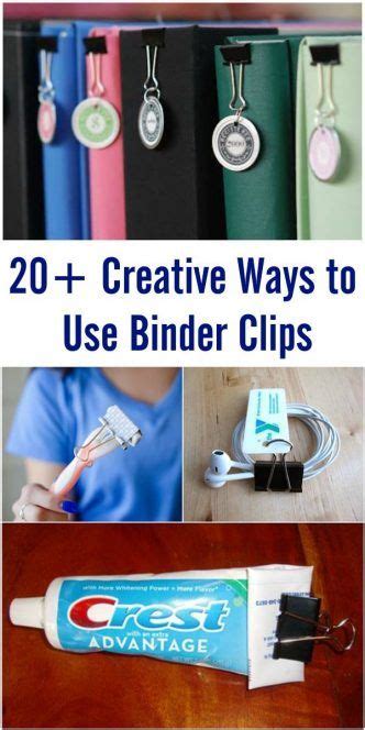 20 Creative Ways To Use Binder Clips Diy Binder Binder Clip Hacks