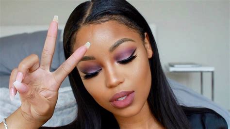 Flawless Glam Purple And Lavender Makeup Youtube