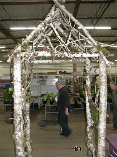 Natural Wood Wedding Arches Oregon Coastal Flowers