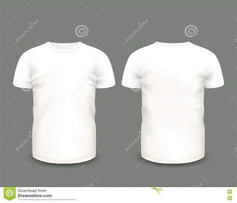 men  white  shirt short sleeve  front   views vector template fully editable