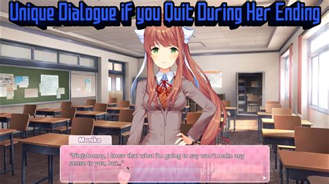 Ddlc Purist Monika Quitting During The Final Scene Special Dialogue