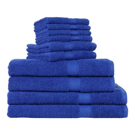 Mainstays Solid Adult 10 Piece Bath Towel Set Royal Spice