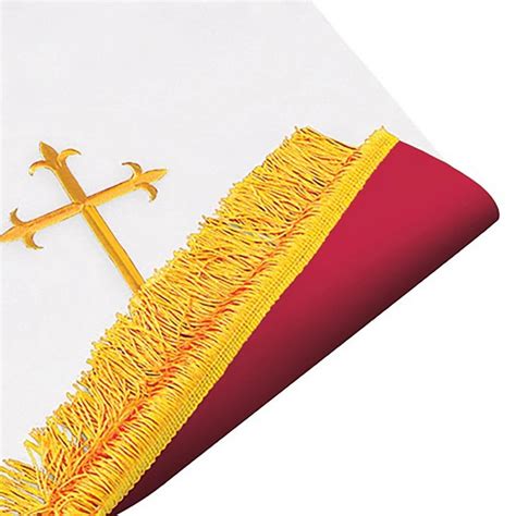 Reversible Communion Table Runner With Cross And Crown Redwhite