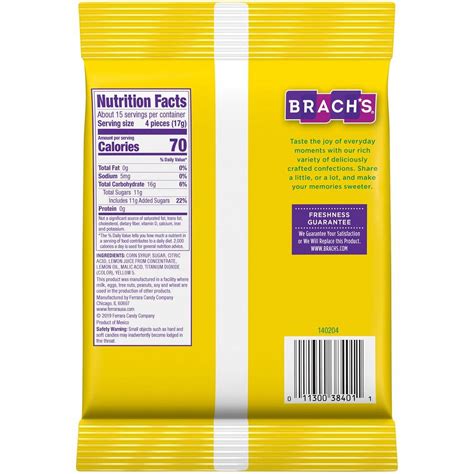 Brachs Lemon Drops Hard Candy Bag 9 Oz