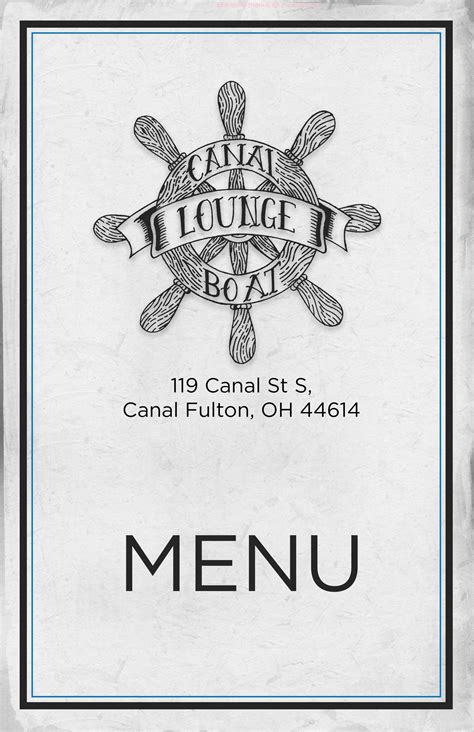 Online Menu of Canal Boat Lounge Restaurant, Canal Fulton, Ohio, 44614