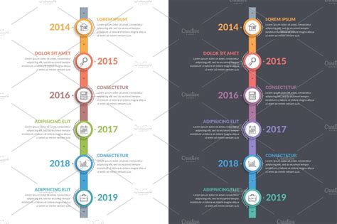 Vertical Timeline Graphics ~ Creative Market