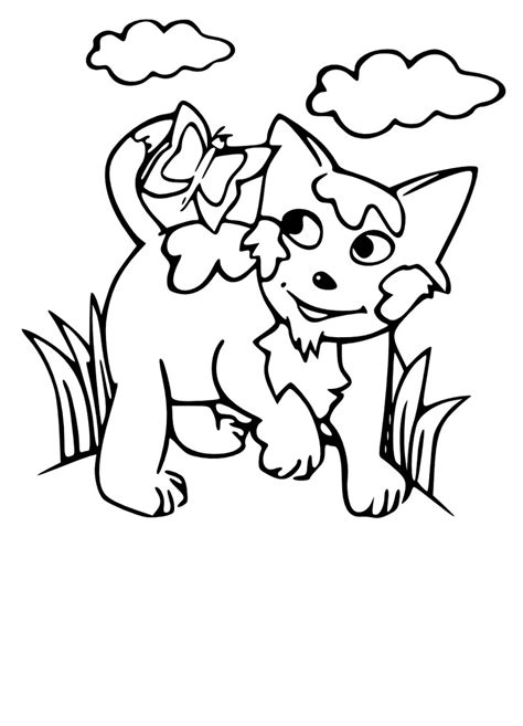 Chat Mignon à Colorier Coloriages De Chats Coloriages Pour Enfants