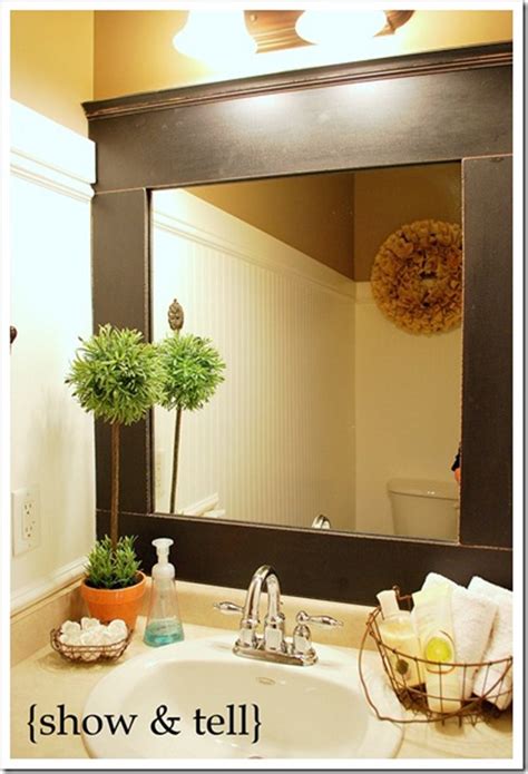 Home Depot Large Mirror 10 Diy Ideas For How To Frame That Basic Bathroom Mirror Create House