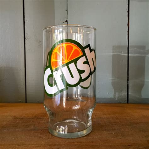 Vintage Orange Crush Drinking Glass