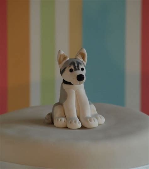 Husky Cake Topper Dog Cakes Fondant Dog Cake Toppers