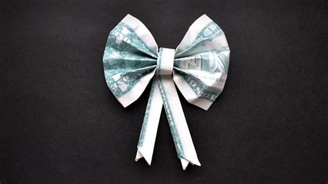 My Money Bow With Ribbon Christmas Decoration Dollar Origami