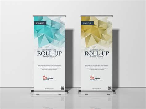 Free Expo Roll Up Standee Banner Mockup Design Mockup Planet