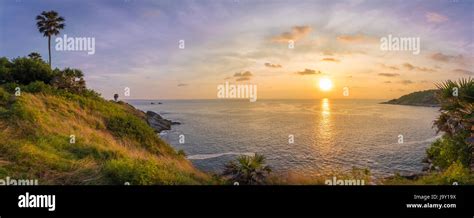 Panorama View Point Sunset At Phrom Thep Cape Or Laem Phrom Thep Is