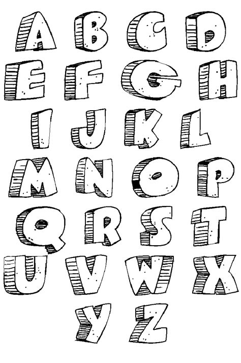 Alphabet Graffiti Graffiti Alphabet Letters A Z Caveman Design