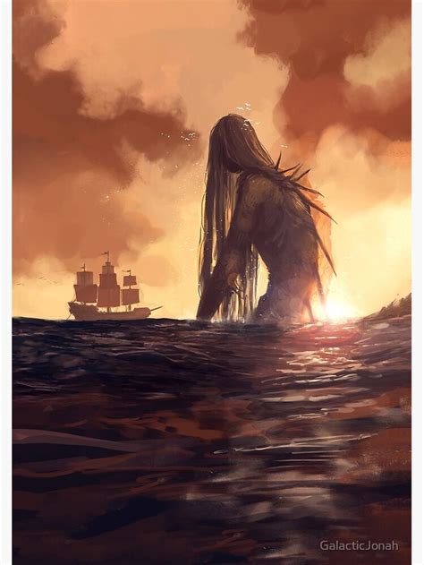 Queen Of The Sea Poster By GalacticJonah Redbubble Dark Fantasy