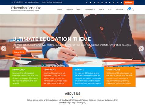 Education Base Pro A Complete Wordpress Education Theme