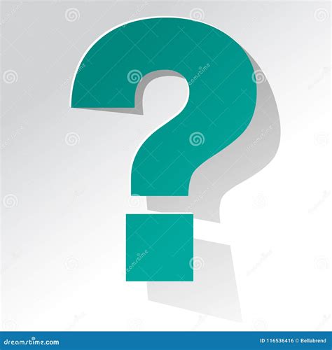 Question Mark Turquoise On A White Background Stock Vector