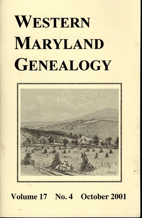 Western Maryland Genealogy Volume 17 No4 October 2001 By Andersen