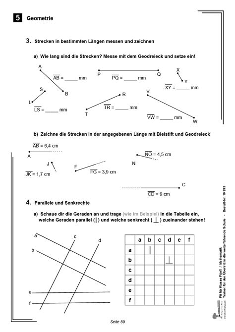 Hier geht es um „senkrecht. Fit für Klasse Fünf! / Mathematik