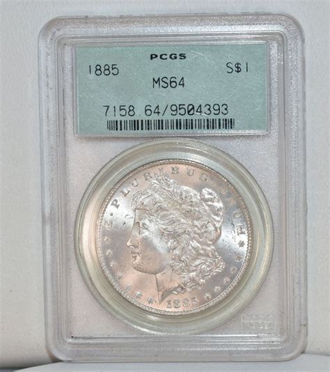 1885 S 1 Morgan Silver Dollar Pcgs 7158 649504393 Ms64 Green Label