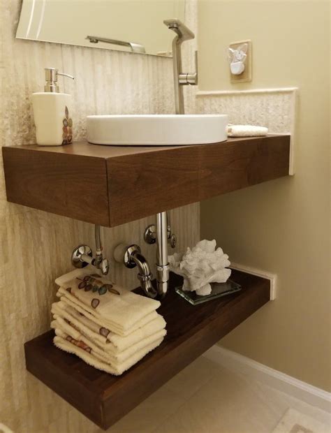 Most of them are made of wood and will bring a touch of farmhouse style's elegance, hence updating your bathroom in a modern way. RAW Floating Bath Vanity NO FINISH | Etsy | Floating bathroom vanities, Timeless bathroom ...