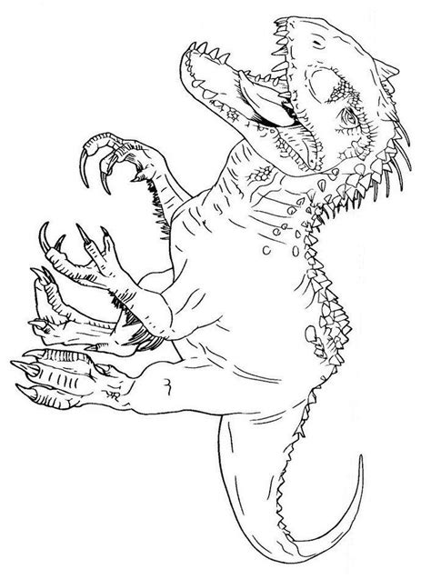 T Rex Coloring Sheets Indominus Rex Coloring Page Free Printable