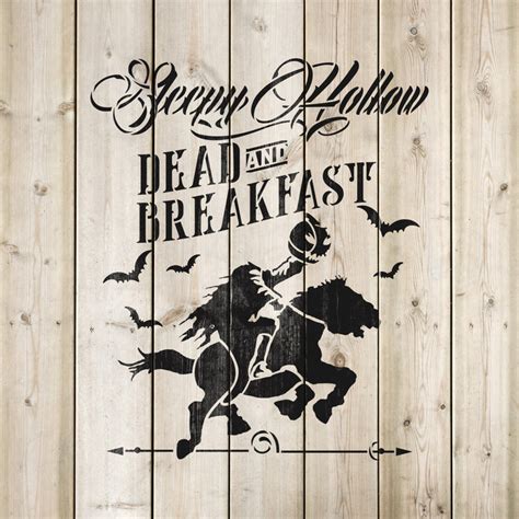 Sleepy Hollow Bed Breakfast Halloween Stencil Stencil Revolution