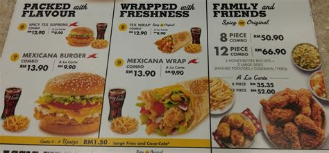 50% off (up to rm12.50) with promo code hotdeals. Texas Chicken Malaysia Menu & Price - Visit Malaysia