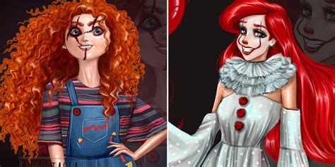 artist reimagines disney princesses as horror movie villains popsugar porn sex picture