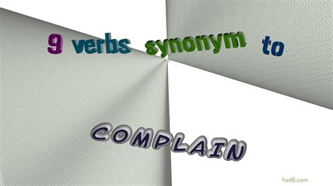 Complain 11 Verbs Synonym Of Complain Sentence Examples Youtube