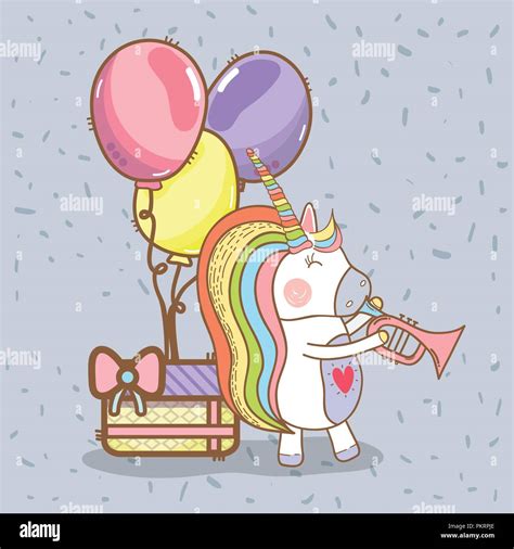 Birthday Party Unicorn Party Cartoons Stock Vector Image And Art Alamy