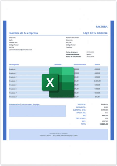 Plantillas Factura Proforma Excel Word Y Pdf Gratis