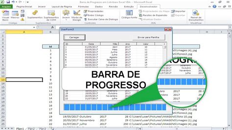 Barra De Progresso Progressbar Em Listview De Formul Rio Excel Vba Youtube