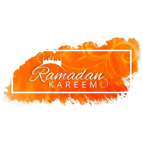 Free Vector Decorative Orange Ramadan Kareem Design