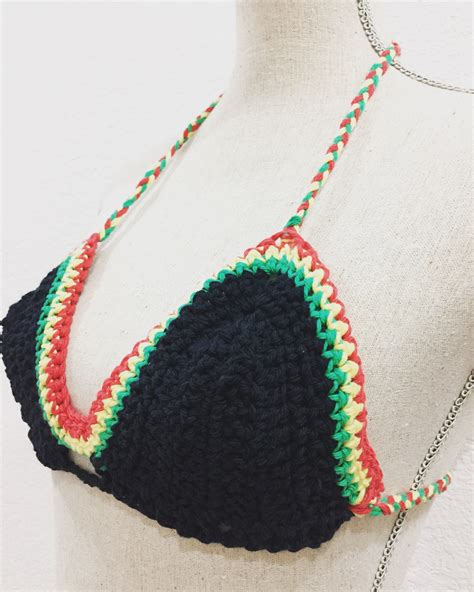 Jamaican Rasta Crochet Bikini Etsy